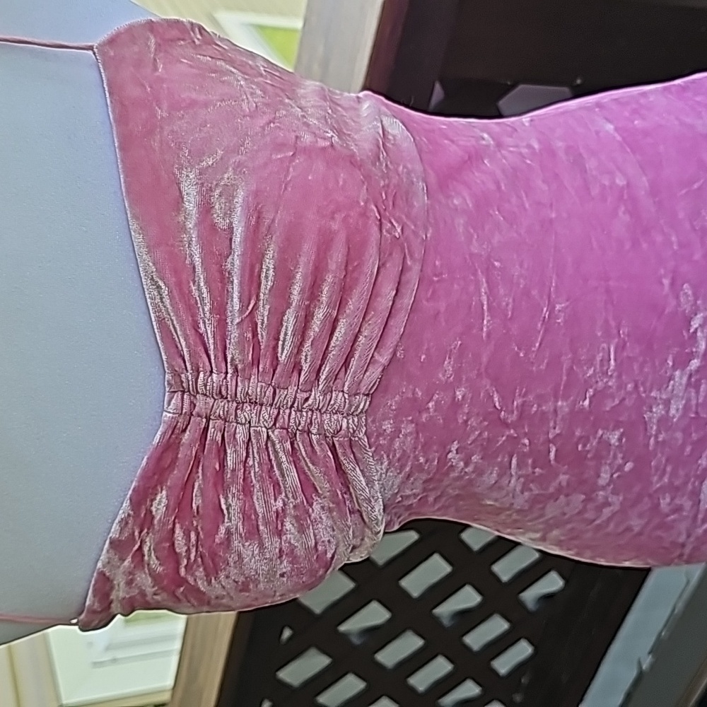 NWT Barbie Pink Urban Outfitters Crushed Velvet mini dress in size Small - Picture 2 of 7